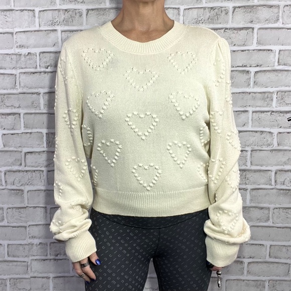 |•Z SUPPLY•| Adorable Heart Sweater Size Large - Picture 2 of 9